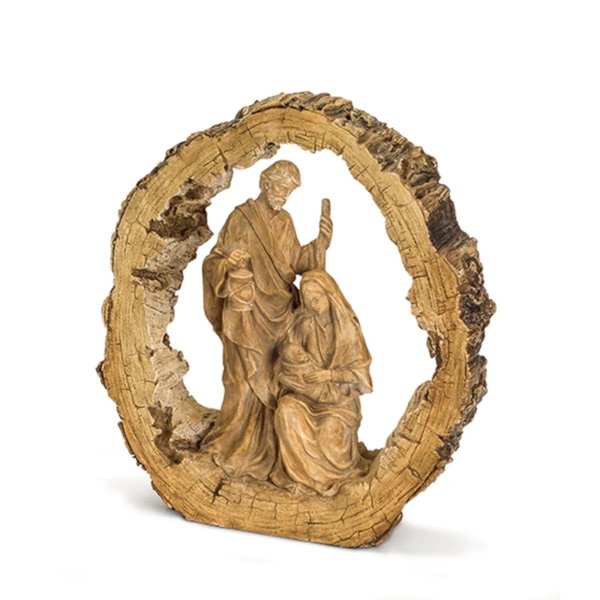 Melrose International Melrose International 72621DS 16.25 in. Holy Family Resin - Brown 72621